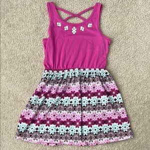 Gymboree Pink and Blue Floral Casual Dress
